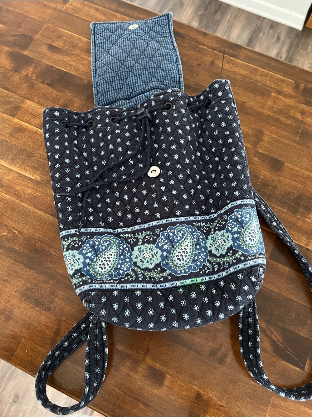 Vera Bradley Vintage Seaport Navy Crossbody Wallet Handbag & Backpack - Picture 11 of 15